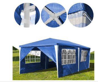 High Quality 3 x 6 m Gazebo Party Tent UV Marquee Protection Tent with 6 Side Panels and Waterproof Tent