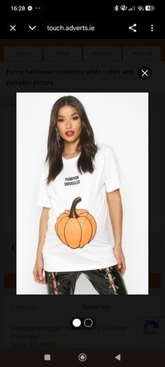 halloween t shirt pumpkin maternity size m