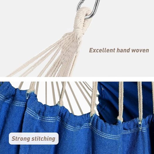 NEW SALE | Hammock Chair Hanging Swing 2 Seat Cushions Included,Strong Webbing Straps and Hooks for Easy Hanging Soft Cotton Weave Hanging Chair Side Pocket Large Tassel Chair Set Comfort Indoor Outdoor