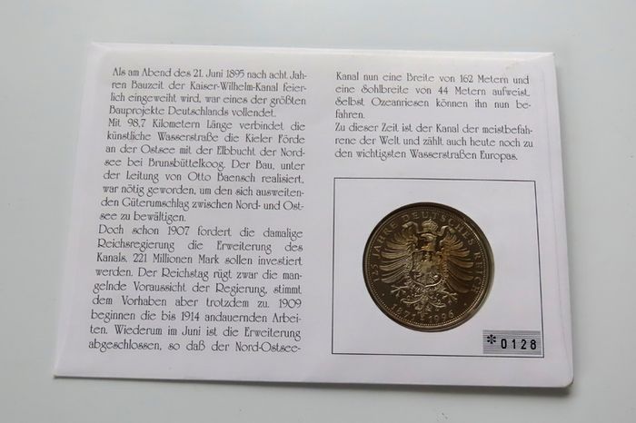 Kaiser Wilhelm coin-medal stamp cover