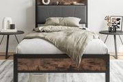3ft Single Bed Frame with Storage Headboard