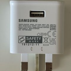 Original 15W Samsung Charger and Type C Cable