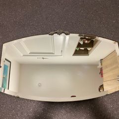 Vintage Art Deco Midcentury Wall Mirror Made in Britain