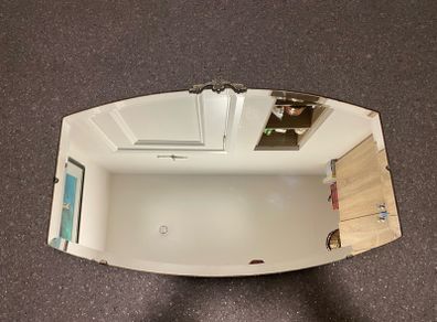 Vintage Art Deco Midcentury Wall Mirror Made in Britain