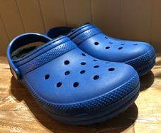 Crocs lined clogs blue size J UK 4 EU 36-37 brand new