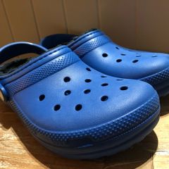 Crocs lined clogs blue size J UK 4 EU 36-37 brand new
