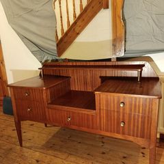 Mid Century Vintage dressing table with original shaped mirror