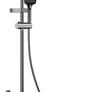 4 Function Shower Mixer Set with Rainfall Top, 3-Spray Handheld, Pull-Out Spray Gun & Tap, Height Adjustable Riser Bar,Grey Titanium Colour Image 6