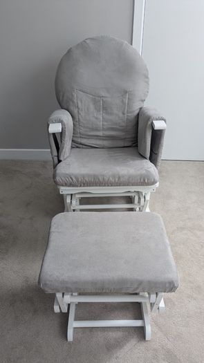 Maternity rocking chair and stool