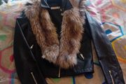 ladies leatherette black jacket. Size 12. River Island