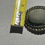 Vintage Heavy Bronze Tone Metal Dress Scarf / Clip Pin with Fabric Centre. Image 8