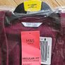 M&S Girls Cotton Rich Burgundy School Cardigan 6-7 Years Image 3