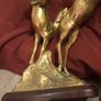 brass prancing stag and deer, Image 10