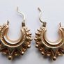 Victorian 9CT Gold  375 Earrings 13mm Spike Creole Hoops Gypsy Vintage 1,7g Image 9