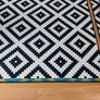 2x IKEA Geometric Rugs (200x200 cm) Black & White Image 4