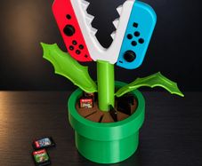 Piranha Plant JoyCon Grip | Cartridge Holder