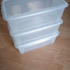 Plastic storage 10 boxes stackable