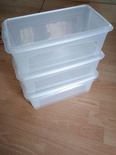 Plastic storage 10 boxes stackable