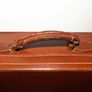 Vintage Leather Brown Suitcase Image 9