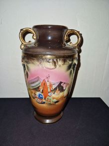 1940's hand painted vase