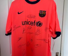 Genuine Barcelona FC Nike Jersey Signed