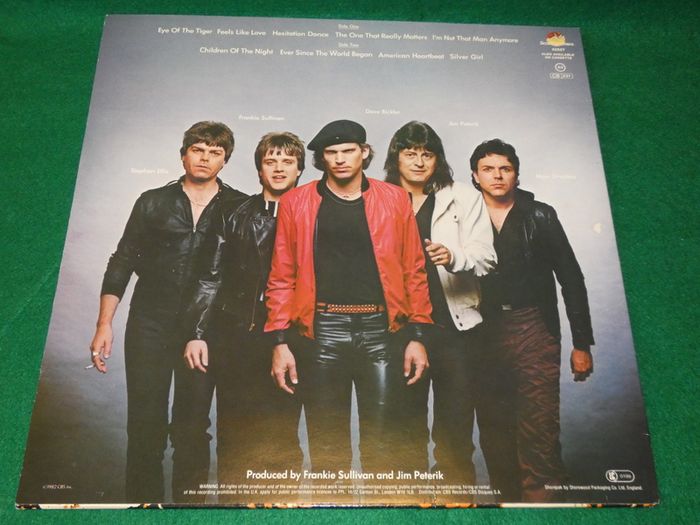 Survivor Eye Of The Tiger 1982 Uk Pressing Lp