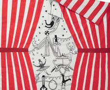 Circus stripes Busenkel SINGLE duvet cover and pillowcase
