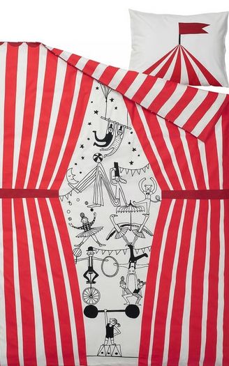 Circus stripes Busenkel SINGLE duvet cover and pillowcase