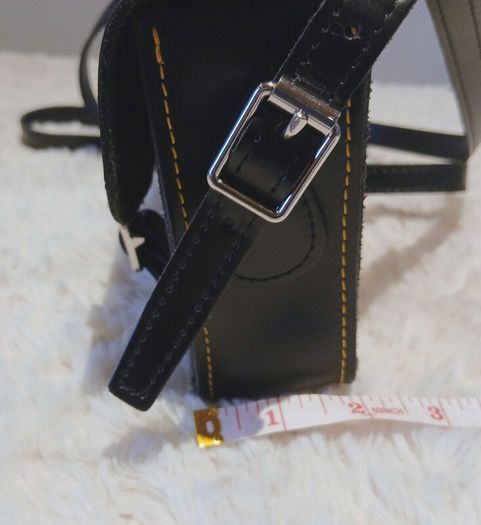 Dr. Martens Black Leather 7" Crossbody Satchel Bag