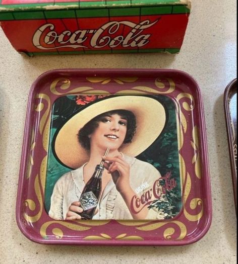 Coca Cola 6 Metal Liberty Coasters