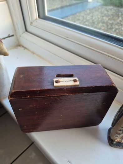 Antique wooden Church candle donation box