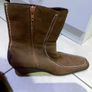 Brown Suede Wedge Ankle Boots, 7.5 UK Image 3