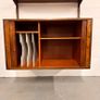 Kai Kristiansen Rosewood wall system with tambour cabinet Denmark 1960s Image 3
