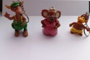 3 X Vintage Schleich Blinky Bill Keyrings