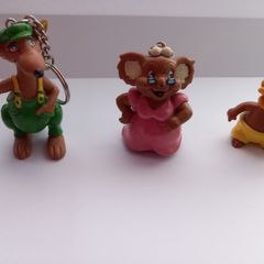 3 X Vintage Schleich Blinky Bill Keyrings