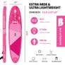 10ft611ft Paddle Boards For Adults/Paddle Board With Kayak Seat Premium Durable Complete Inflatable Paddle Boards Accessories Hand Pump Adjustable Paddle Waterproof Carry Bag Leash AVAILABLE IN PINK OR ORANGE (FREE POSTAGE) Image 4