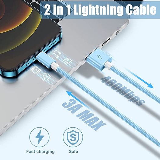 Charger Cable, Lightning Cable 6Pack [1M/2M/3M] Apple MFi Certified iPhone Cable Braided Long iPhone Charger USB Fast Charging Lead for iPhone 14 13 12 11 Pro Max Xr X 8 7 6 Plus iPad and More (FREE POSTAGE)