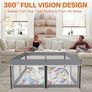 Foldable Baby Playpen with Mat - Portable, Spacious & Sturdy Play Yard for Babies and Toddlers, Quick 1-Minute Setup, Travel-Friendly, Safe & Durable for Indoor and Outdoor Use (Grey, 50x50 inches) Image 4