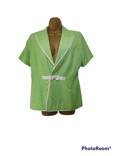 French lime green blazer  with white bow size M/L Postage included