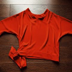 Gallery oversized red blouse