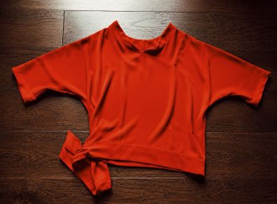 Gallery oversized red blouse