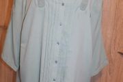 Julietta aquamarine green embroidered blouse size UK20/22 EU48/50 Perfect condition Postage included
