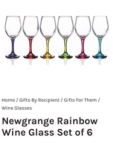 Newgrange Rainbow Wine Glass Set of 6