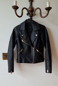 Leather biker jacket (size 6 petite)