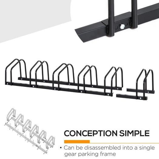 6-Bike Floor Parking Stand Parking Rack (FREE SHIPPING)