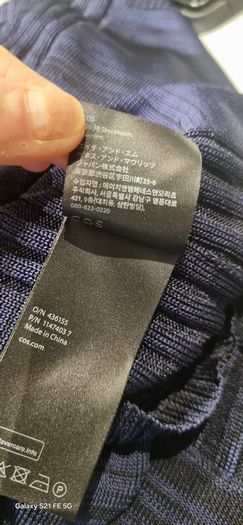 COS navy ribbed long skirt