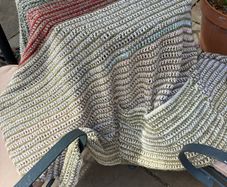 Gorgeous Hand Crochet Throw with large Pocket ( never used)