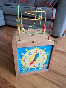 Wooden activity cube