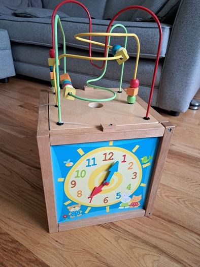 Wooden activity cube