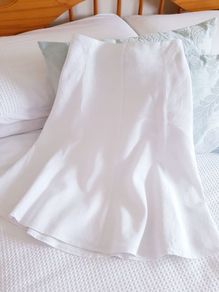 White Linen Skirt - Size 12